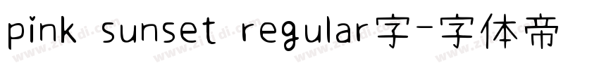 pink sunset regular字字体转换